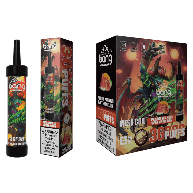 luxevapehouse.com Bang 36K(36000) Puffs DTL LED Color Light 40ml E-liquid Type-C Charging 0% 2% 3% 5% Nicotine Disposable Vape Pen
