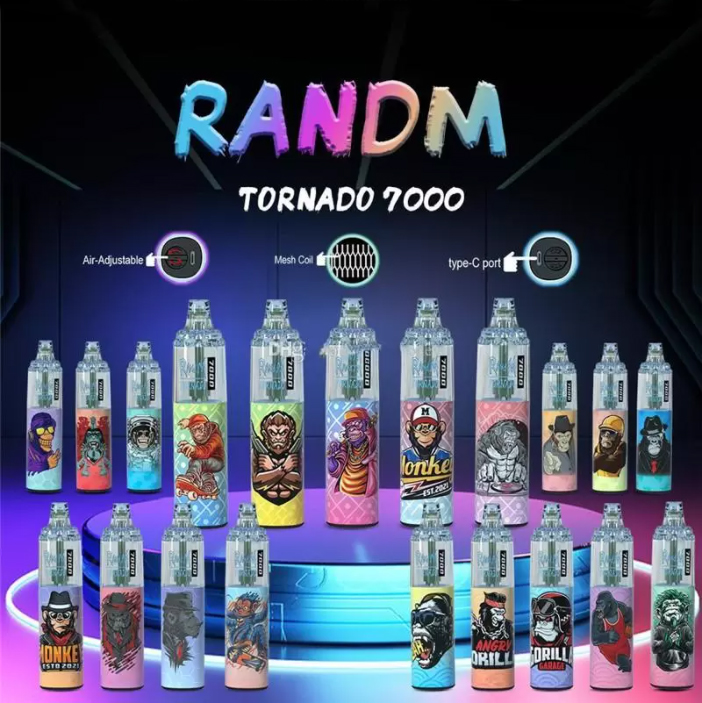 luxevapehouse.com RandM Tornado 7K(7000) Puffs 14ml E-liquid 850mAh Battery 2% 5% Nicotine Rechargeable (type-C) Disposable Vape