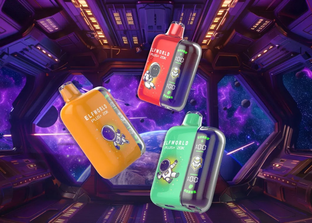 luxevapehouse.com Elfworld PLUS 20000 Puffs nicotine strengths: 0%, 2%, 3%, and 5% LCD Screen Display 22ml e-liquid capacity Display Disposable Vape