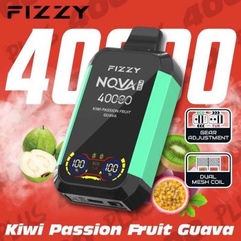 Fizzy Nova Plus Kiwi Passion Fruit Guava – 40K (40000) Puffs Disposable Vape